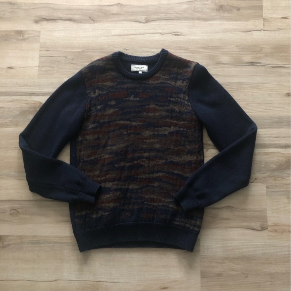 MASSIVE $10 SALE Frank & Oak 100% Wool Multitone Crewneck Sweater - Picture 4 of 12
